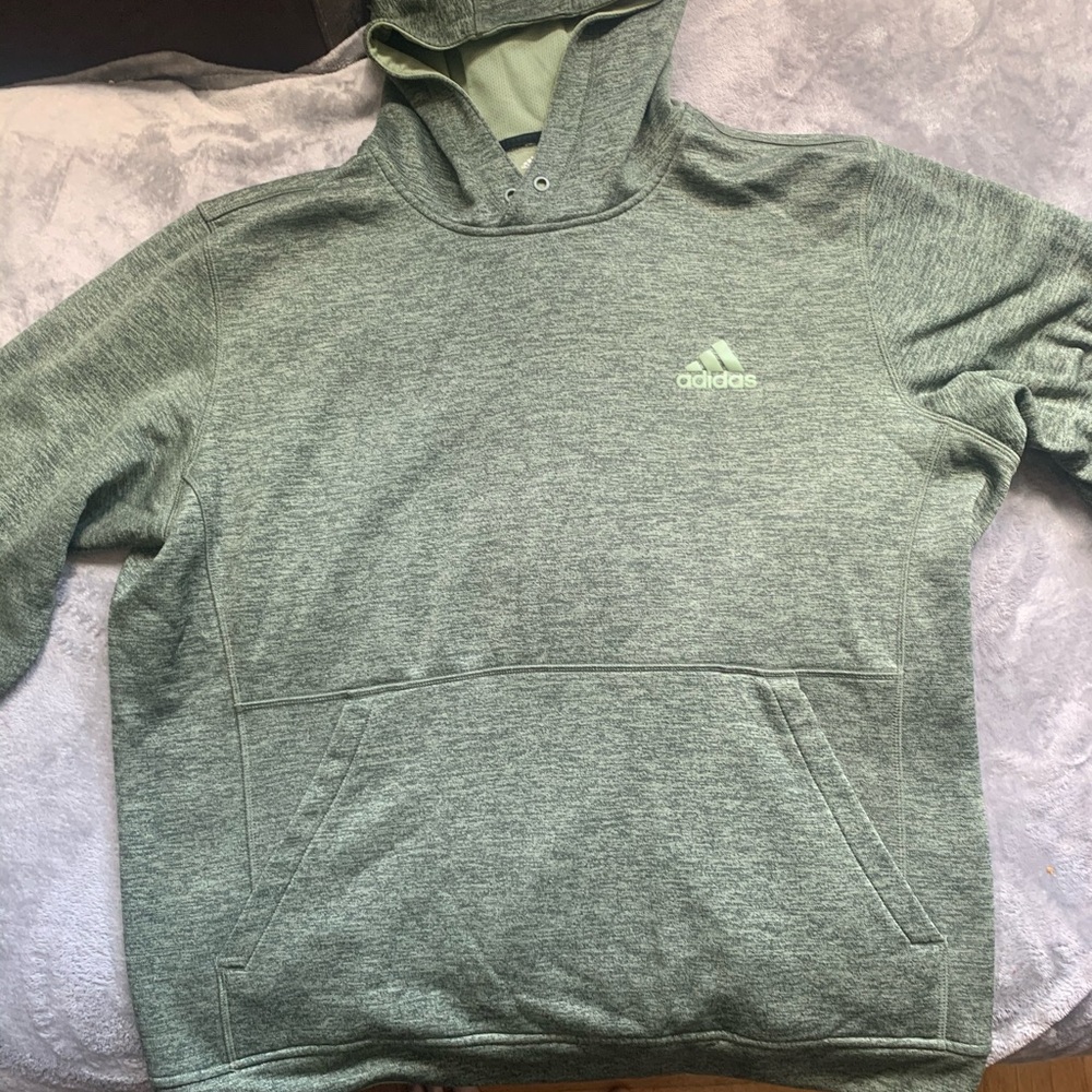 Adidas green climawarm hoodie XL